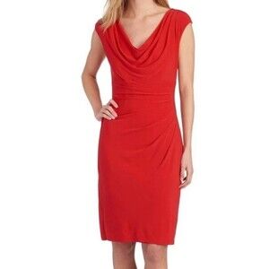Lauren by Ralph Lauren women’s Jersey Knit Cowl Neck Sheath Dress no size tag